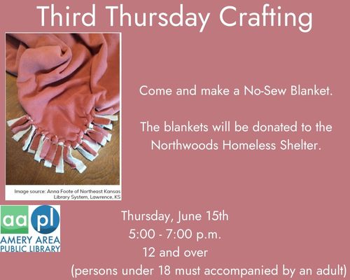 Third Thursday Crafting – No-Sew Blankets