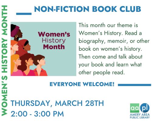Non-fiction book club - Women's History Month