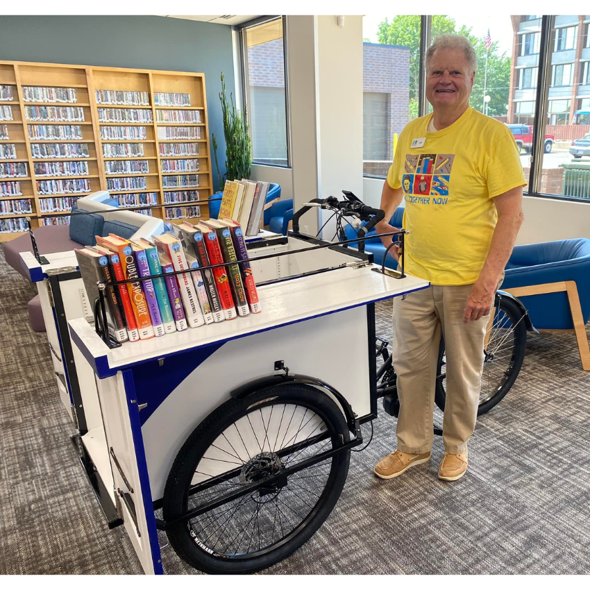 Library's book bike